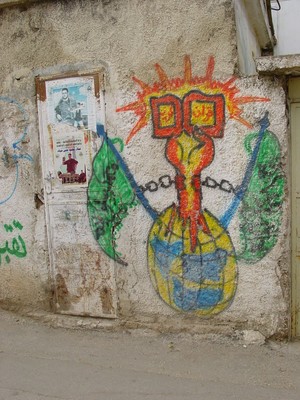 Betlemme: campo profughi di Aida, immagini di resistenza sui muri de campo