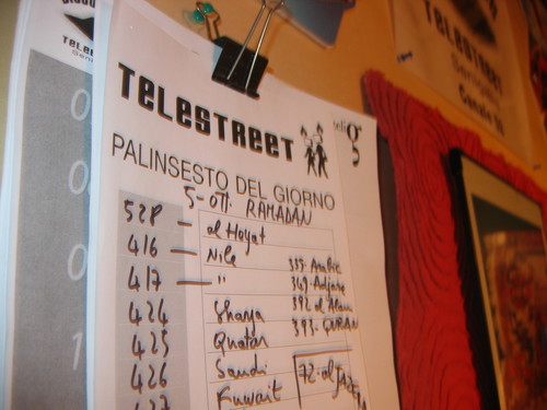 Senigallia, 16 ottobre 2005. Gli studi della Telestreet Disco Volante.