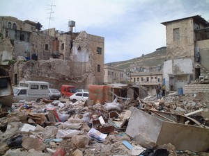 Nablus: i resti di una fabbrica di sapone, bombardata dagli F16, dove sono morte 14 persone