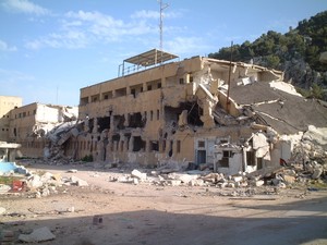 Il compound di Nablus, distrutto dai bombardamenti israeliani
