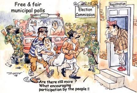 Vignetta satirica, dal Katmandhu Post.