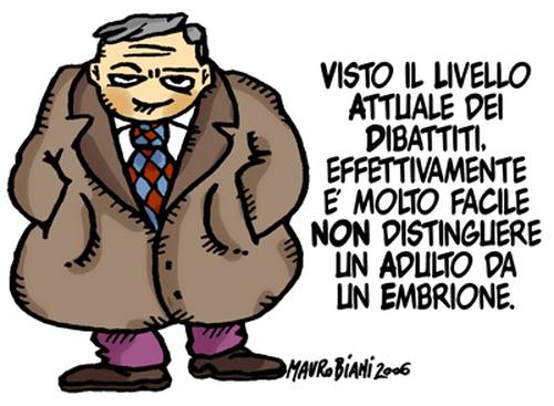 Dibattito preelettorale. Vignetta di Mauro Biani http://maurobiani.splinder.com/