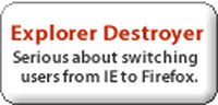 Un bottone pubblicitario di Explorer Destroyer