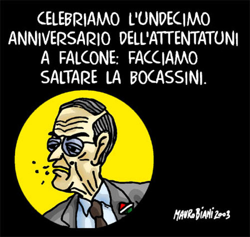 Celebriamo l'undicesimo anniversario dell'attentato a Falcone  Vignetta di Mauro Biani