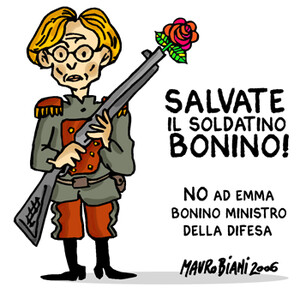 No ad Emma Bonino Ministro della Difesa