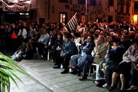 Uno scorcio del pubblico in piazza Ginori