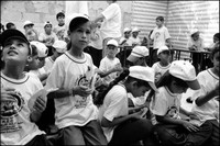 Bambini palestinesi di Jabalia che ricordano Hiroshima - Foto di Patrizia Viglino