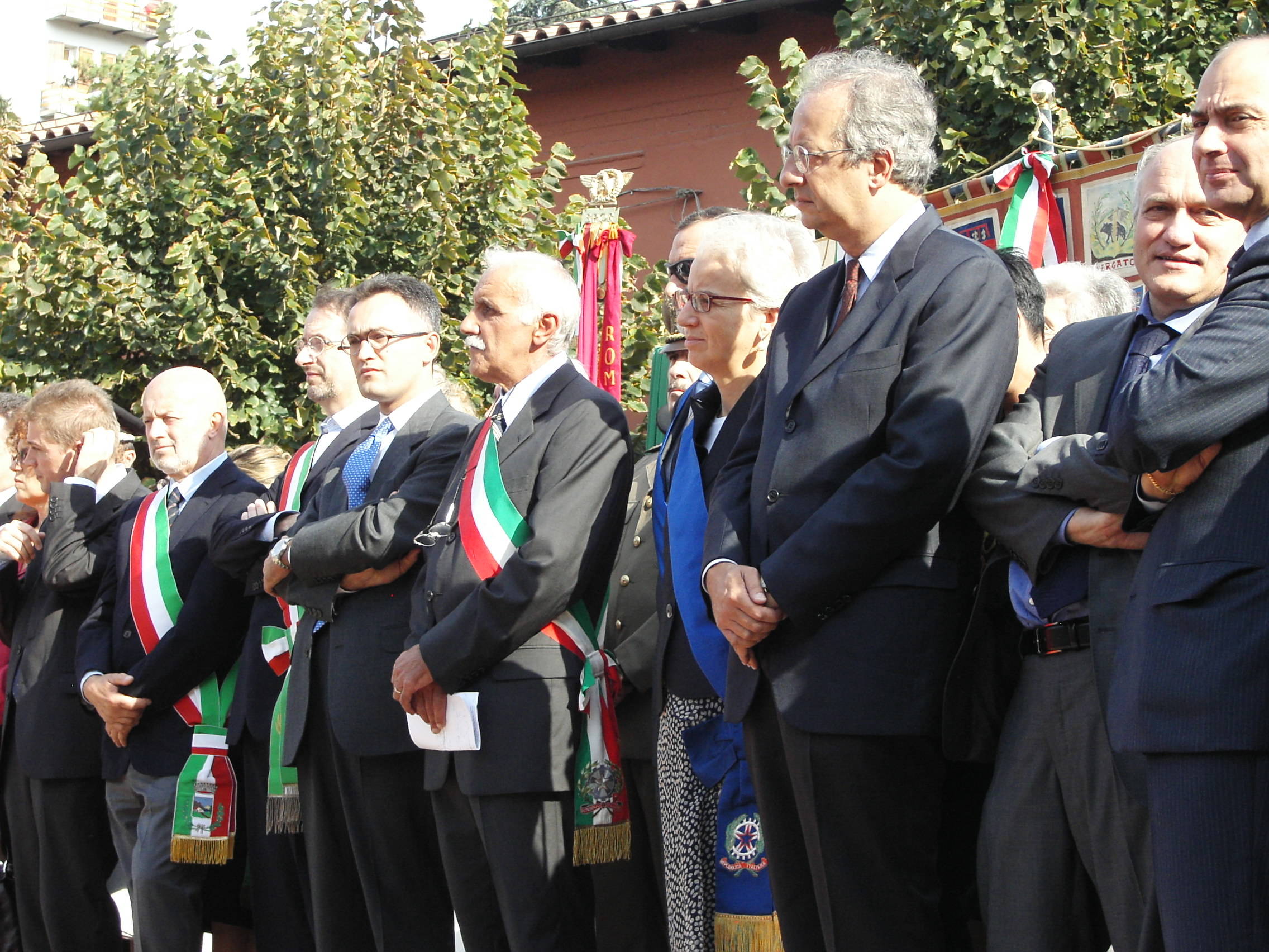 Marzabotto 1 ottobre 2006: Sul palco, al centro il sindaco di Marzabotto Edoardo Masetti. E' presente anche il sindaco di Roma Walter Veltroni.