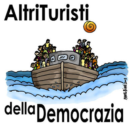 Turisti della democrazia  Vignetta di Mauro Biani