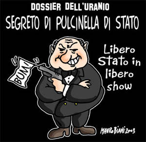 Dossier uranio  Vignetta di Mauro Biani