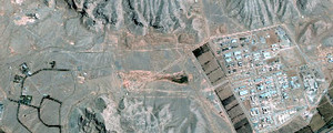 Veduta satellitare del complesso di Isfahan. In questo sito lo «yellow-cake» viene convertito in esafluoruro di uranio, UF6