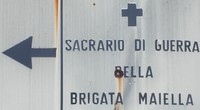 il cartello del sacrario della Brigata Maiella
