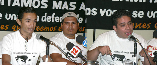 Salomón López, Luis López e Oscar Santos invitano a non tacere più 