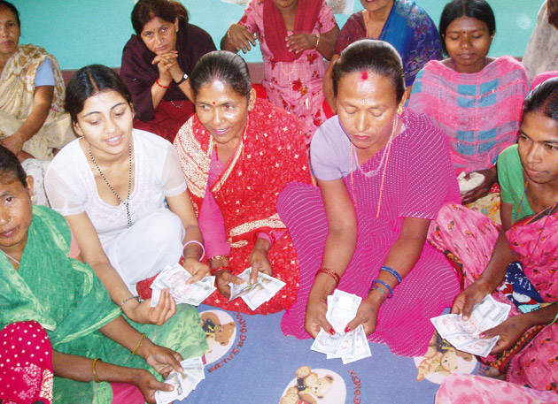 Beneficiarie del microcredito in Nepal