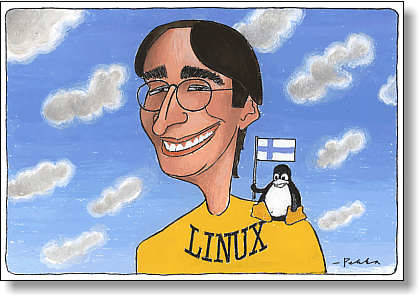 Linus Torvalds e Tux