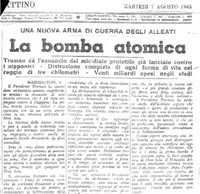 La Nazione, 7 agosto 1945