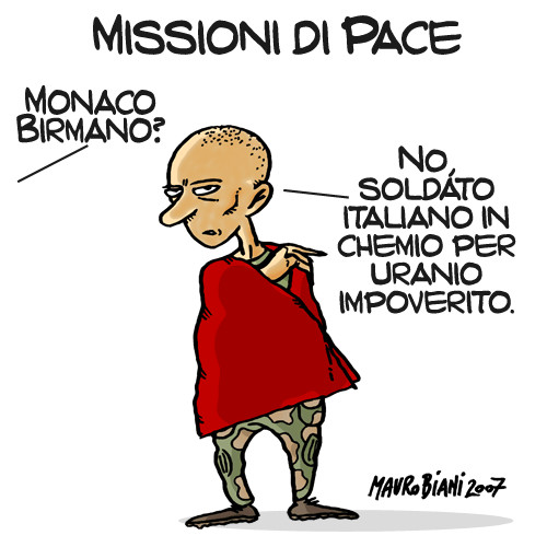 Vignette per la Pace, Uranio Impoverito di Mauro Biani http://maurobiani.splinder.com/