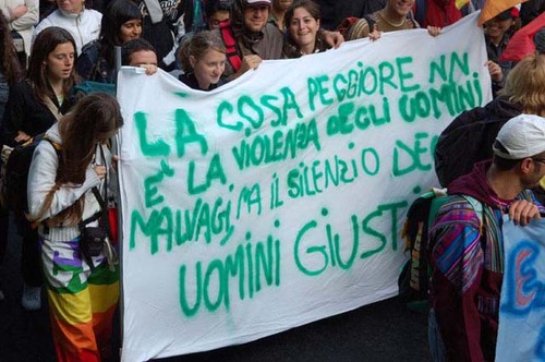 Foto della Marcia Perugia-Assisi 2007 - striscione